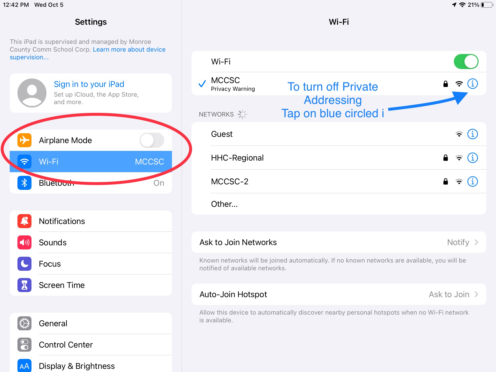 Student iPad Common Troubleshooting Scenarios Monroe County